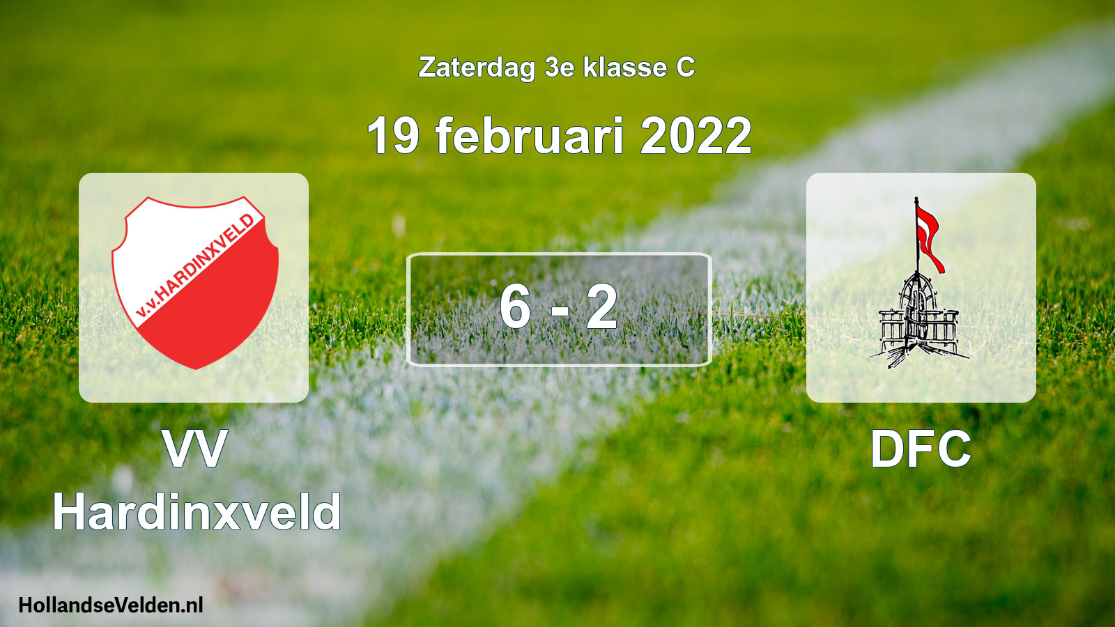 Total number of matches played: VV Hardinxveld - DFC 6 - 2 (19 February 2022)
