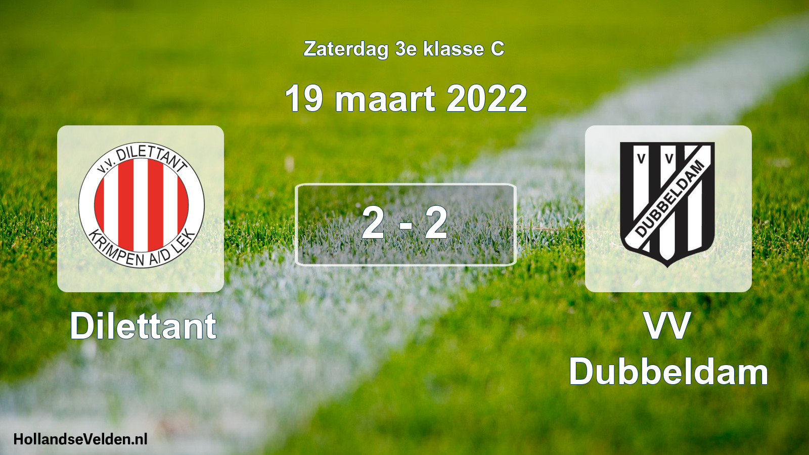 Total number of matches played: Dilettant - VV Dubbeldam 2 - 2 (19 March 2022)