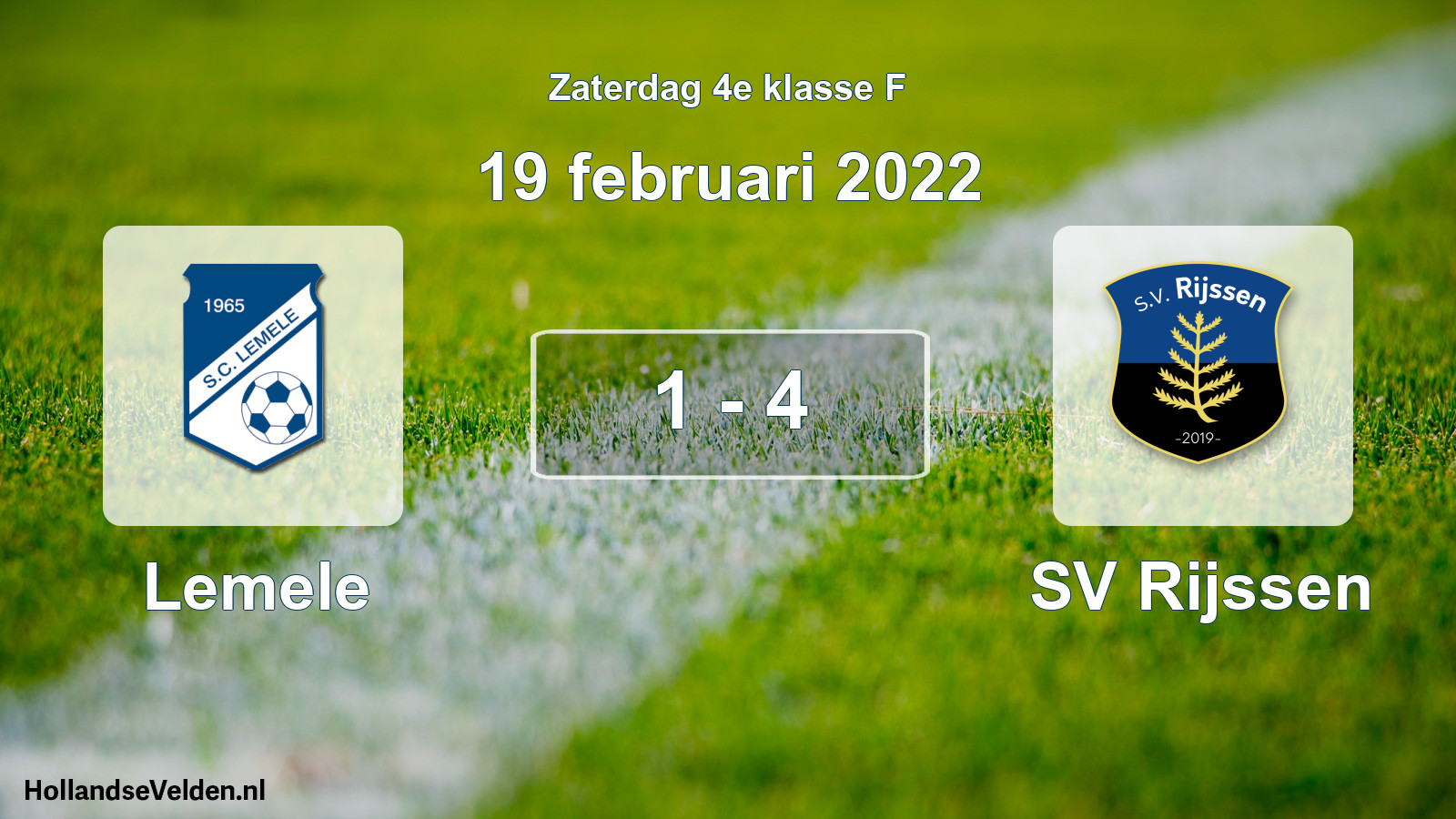 Total number of matches played: Lemele - SV Rijssen 1 - 4 (19 February 2022)