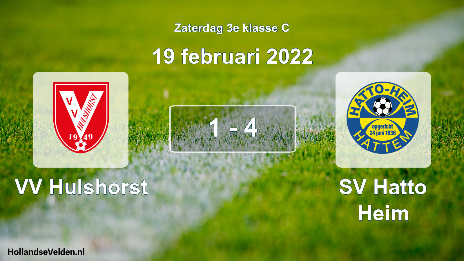 Total number of matches played: VV Hulshorst - SV Hatto Heim 1 - 4 (19 February 2022)
