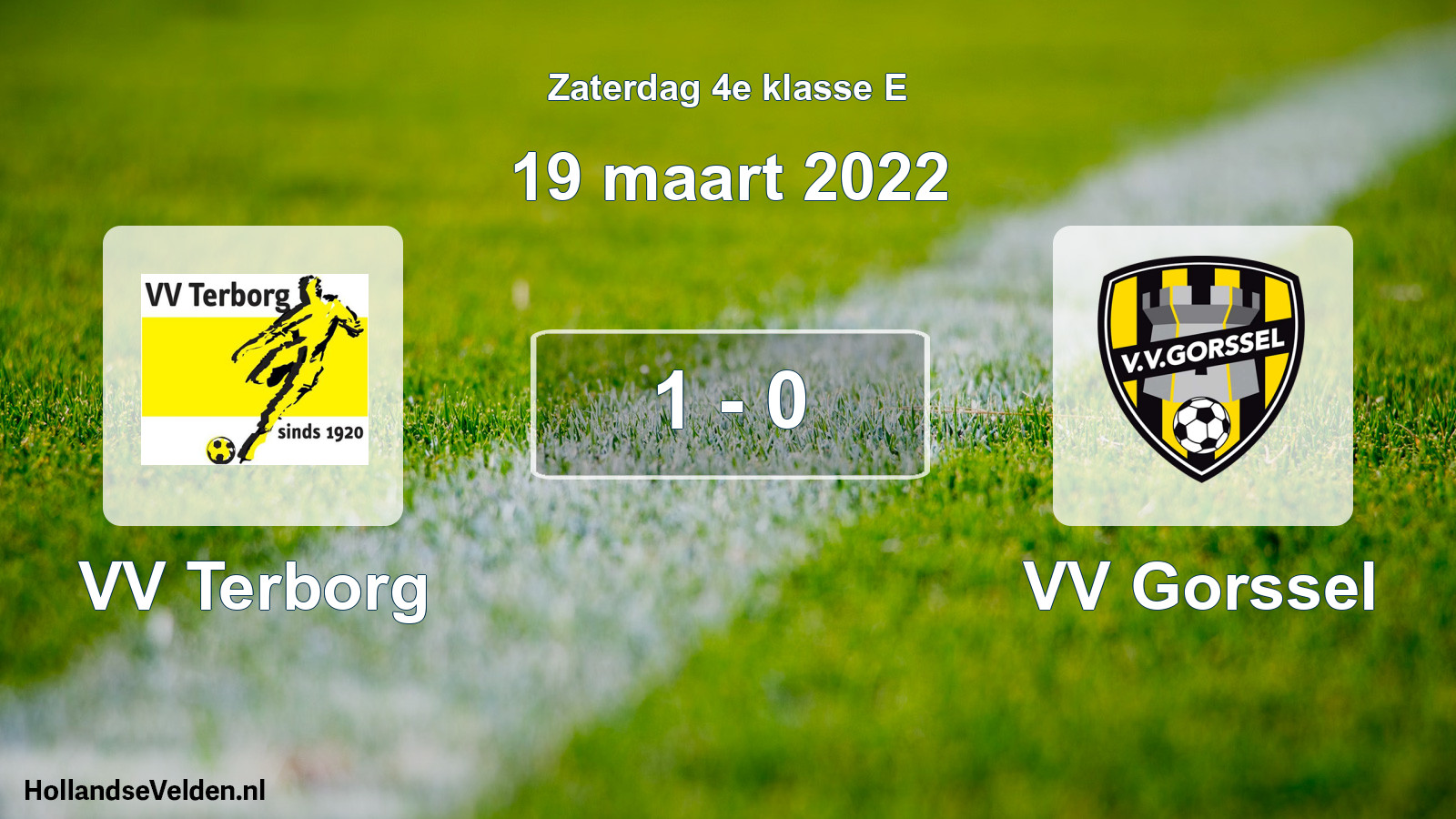 Total number of matches played: VV Terborg - VV Gorssel 1 - 0 (19 March 2022)