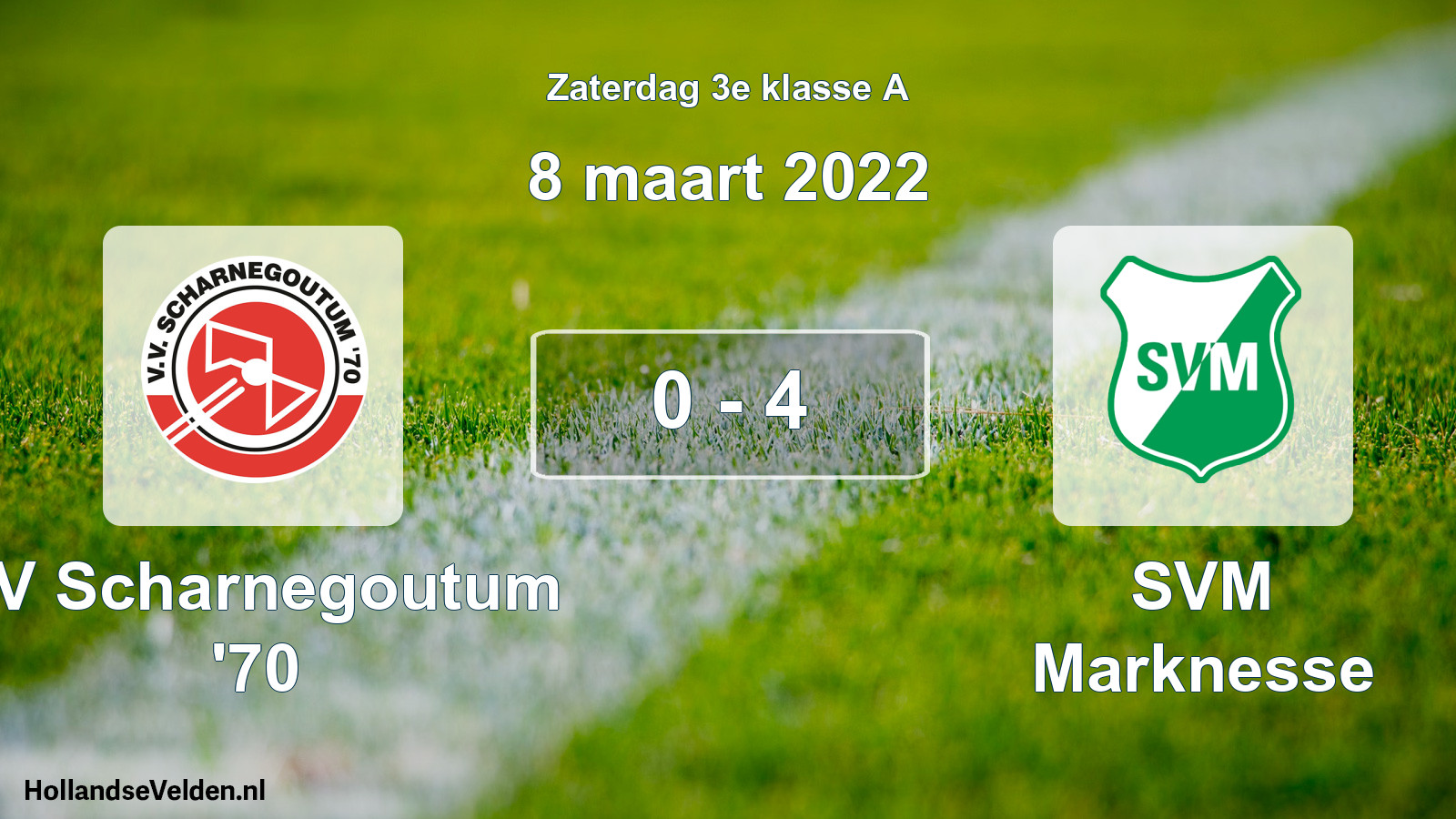 Total number of matches played: VV Scharnegoutum '70 - SVM Marknesse 0 - 4 (8 March 2022)