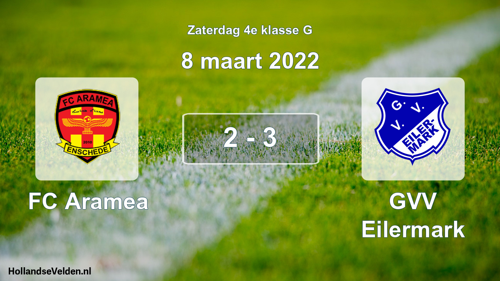 Total number of matches played: FC Aramea - GVV Eilermark 2 - 3 (8 March 2022)