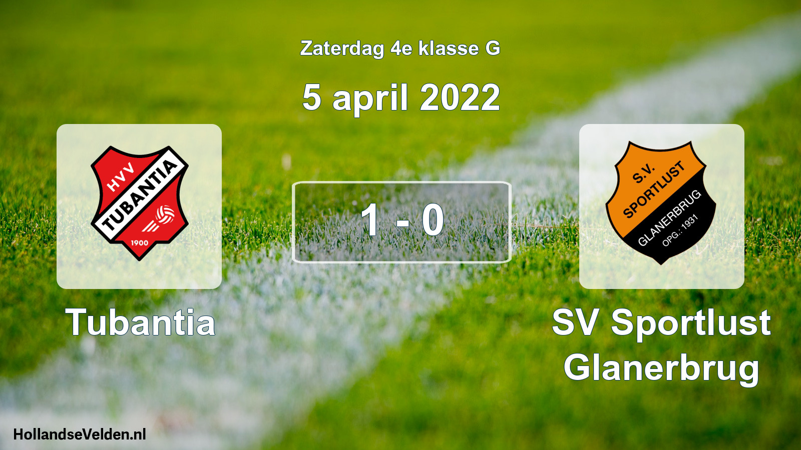 Total number of matches played: Tubantia - SV Sportlust Glanerbrug 1 - 0 (5 April 2022)