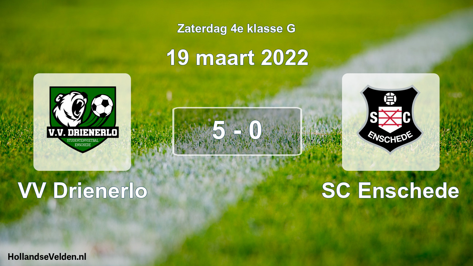 Total number of matches played: VV Drienerlo - SC Enschede 5 - 0 (19 March 2022)