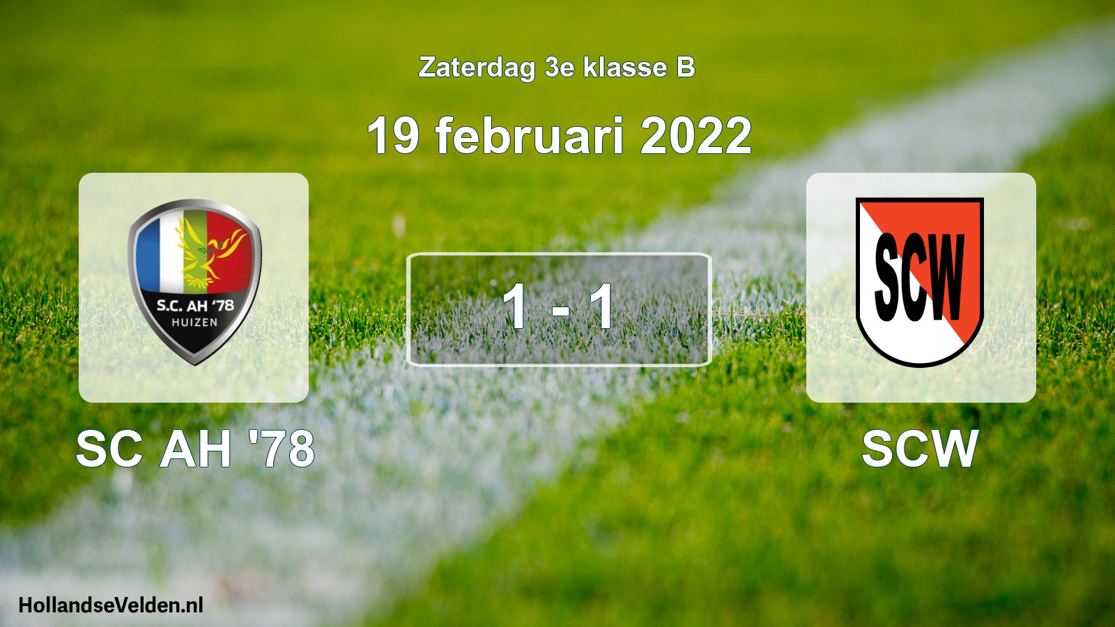 Total number of matches played: SC AH '78 - SCW 1 - 1 (19 February 2022)
