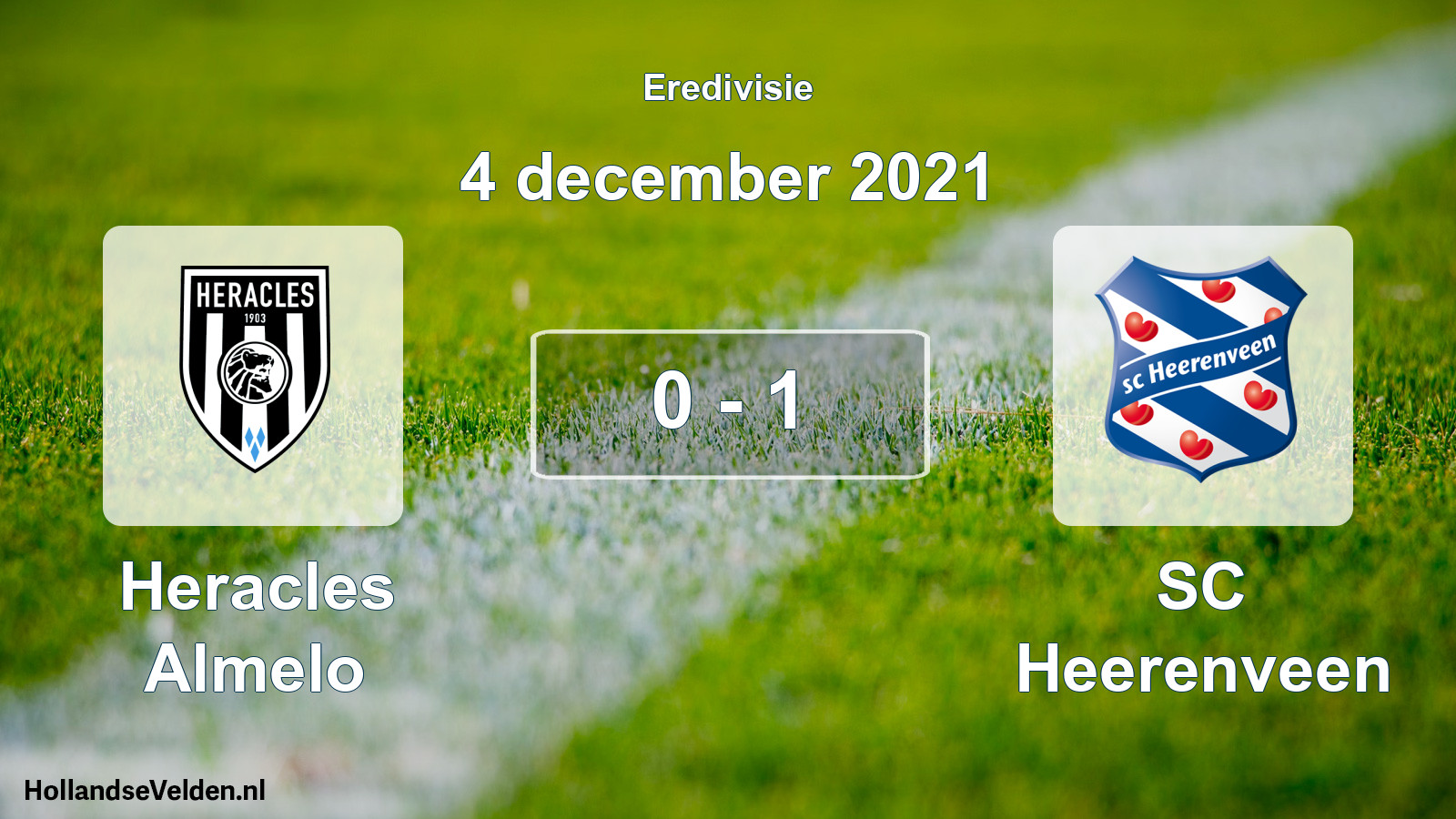 Total number of matches played: Heracles Almelo - SC Heerenveen 0 - 1 (4 December 2021)
