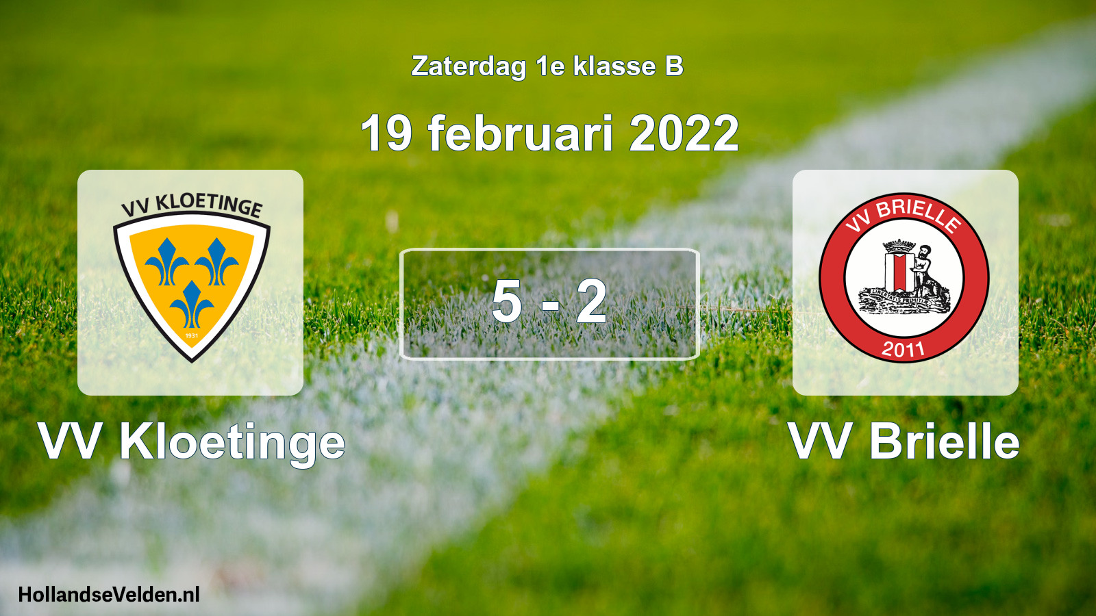 Total number of matches played: VV Kloetinge - VV Brielle 5 - 2 (19 February 2022)