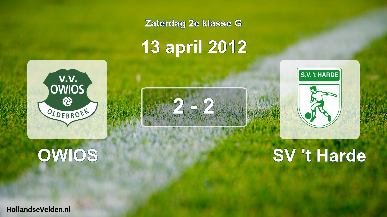 Total number of matches played: OWIOS - SV 't Harde 2 - 2 (13 April 2012)