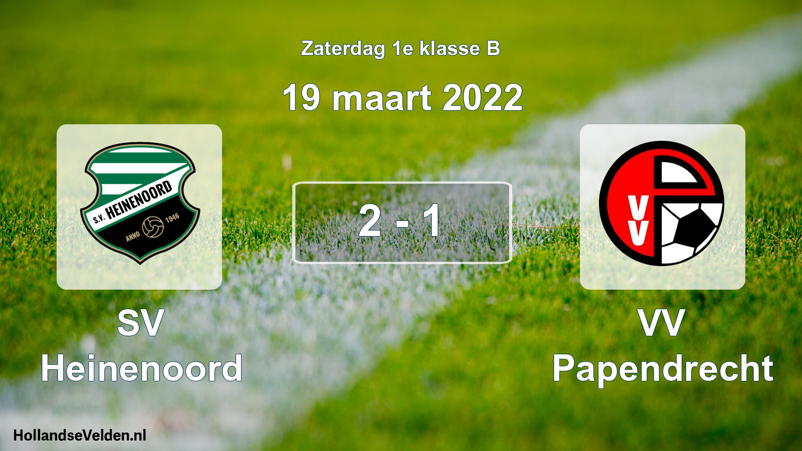 Total number of matches played: SV Heinenoord - VV Papendrecht 2 - 1 (19 March 2022)