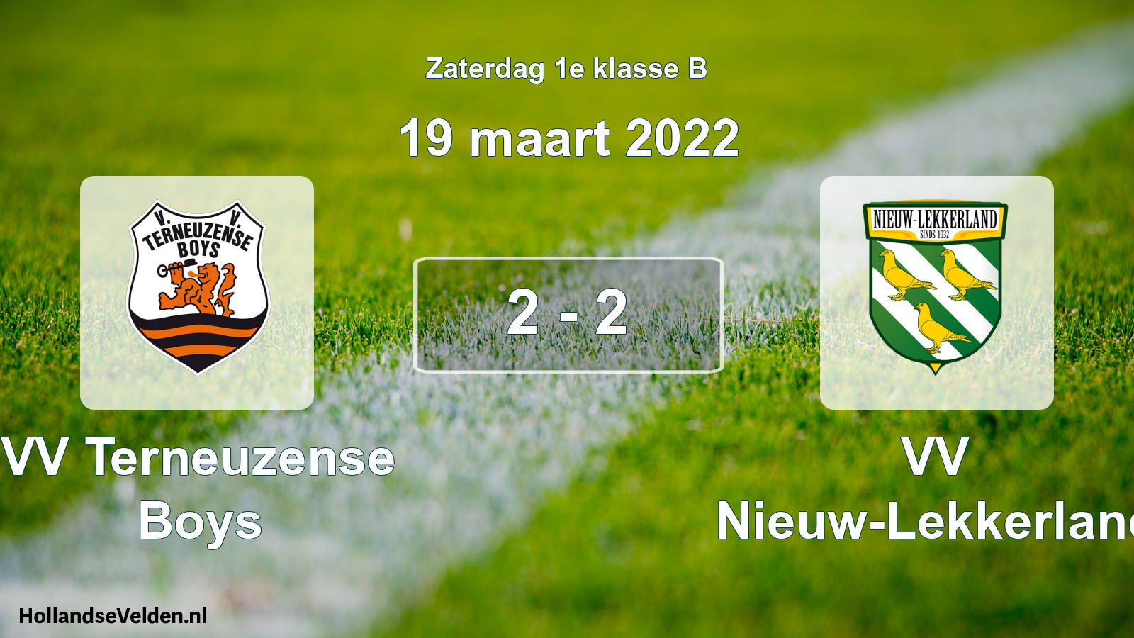 Total number of matches played: VV Terneuzense Boys - VV Nieuw-Lekkerland 2 - 2 (19 March 2022)