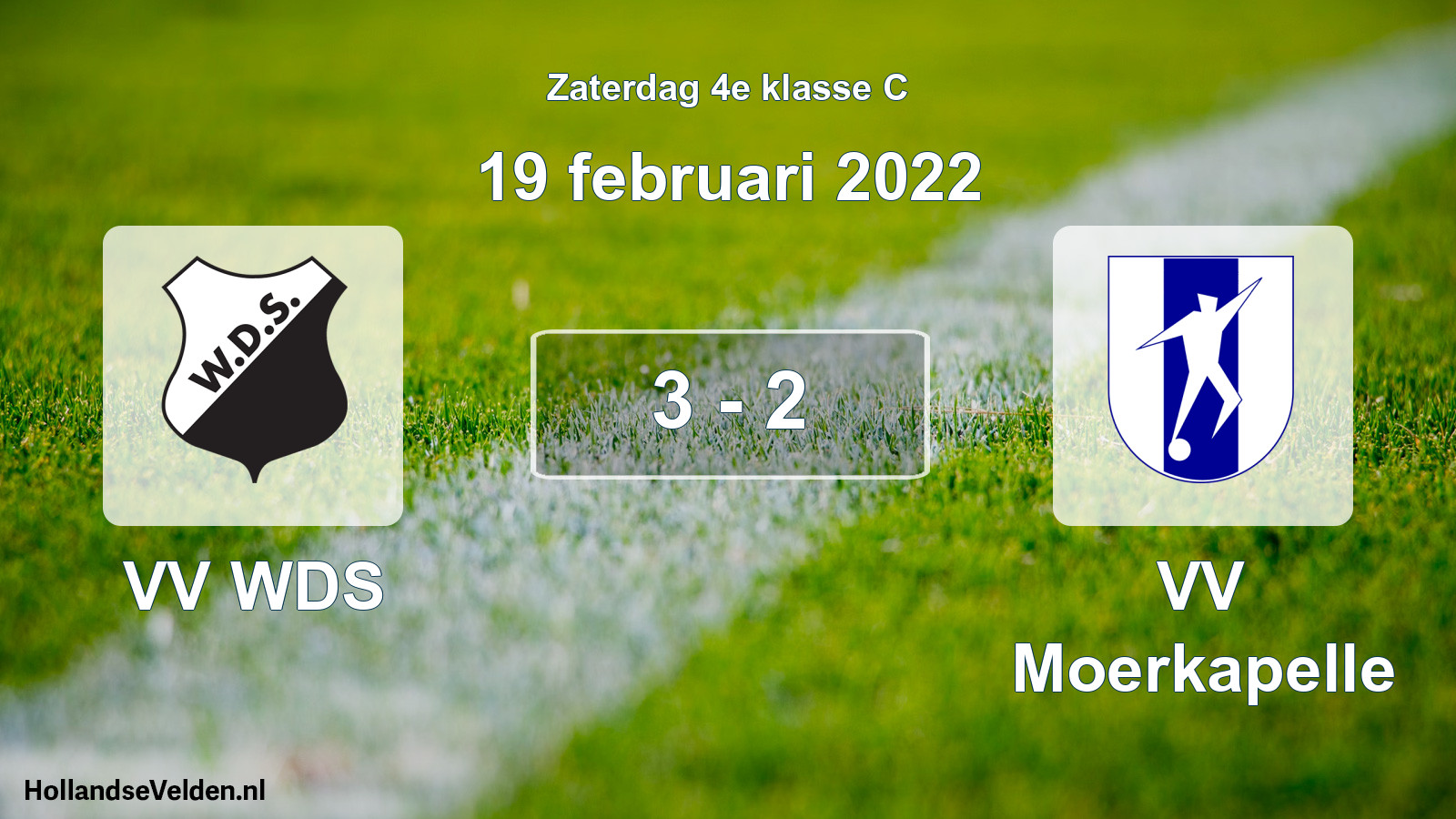 Total number of matches played: VV WDS - VV Moerkapelle 3 - 2 (19 February 2022)