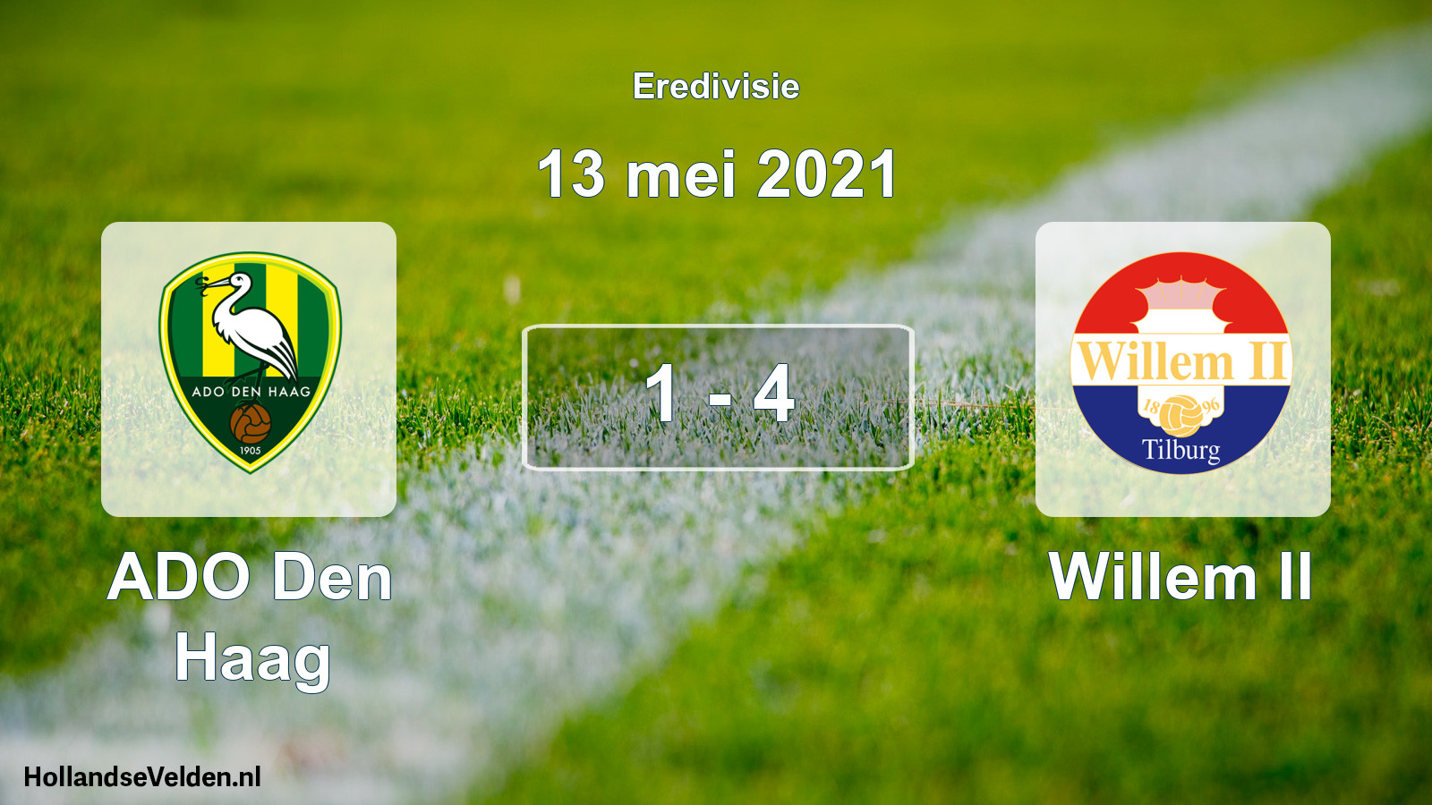 Total number of matches played: ADO Den Haag - Willem II 1 - 4 (13 May 2021)
