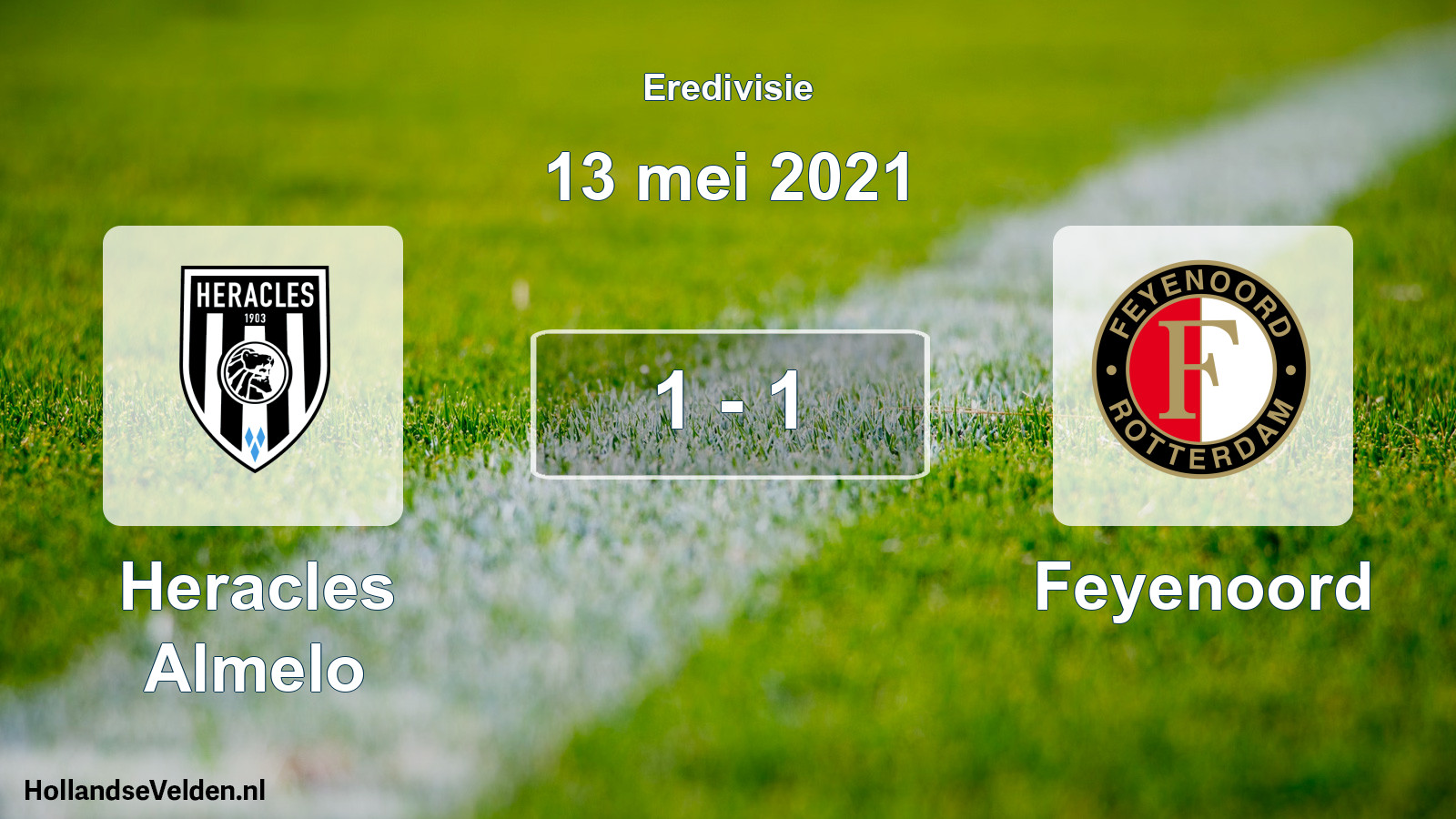 Total number of matches played: Heracles Almelo - Feyenoord 1 - 1 (13 May 2021)