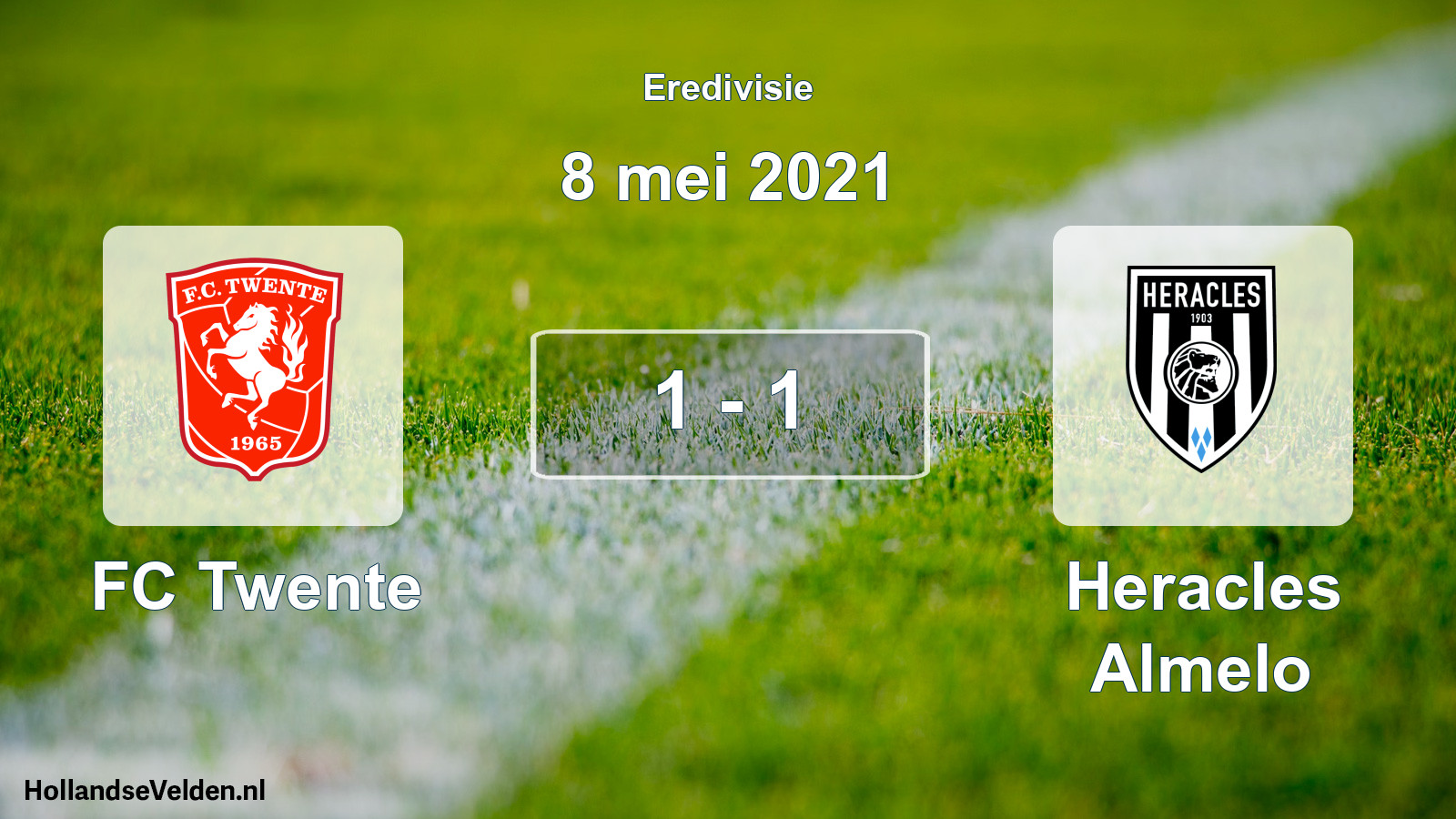Total number of matches played: FC Twente - Heracles Almelo 1 - 1 (8 May 2021)