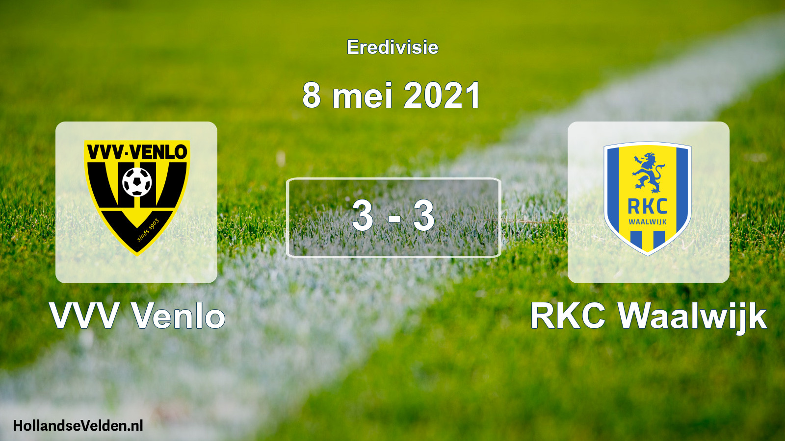 Total number of matches played: VVV Venlo - RKC Waalwijk 3 - 3 (8 May 2021)