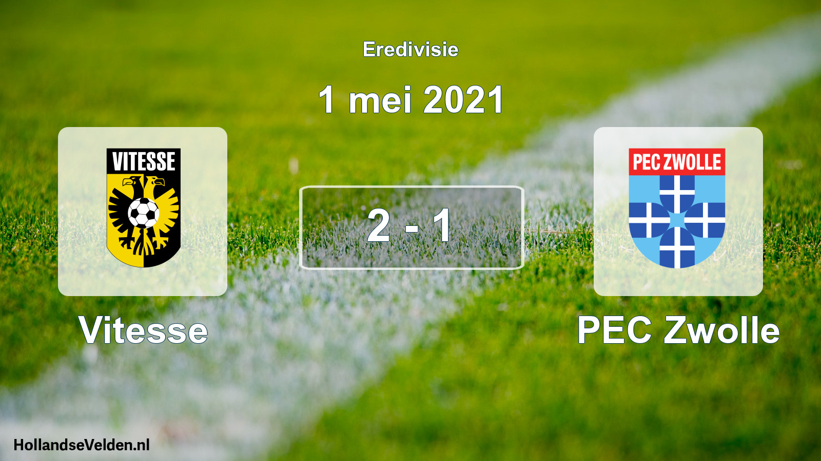 Total number of matches played: Vitesse - PEC Zwolle 2 - 1 (1 May 2021)