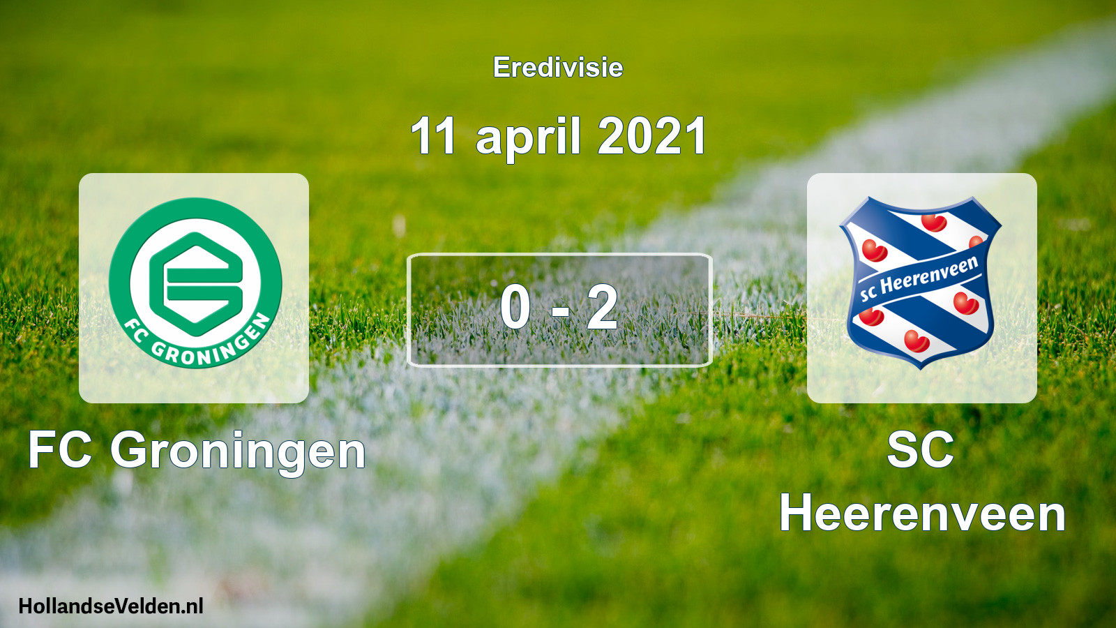 Total number of matches played: FC Groningen - SC Heerenveen 0 - 2 (11 April 2021)