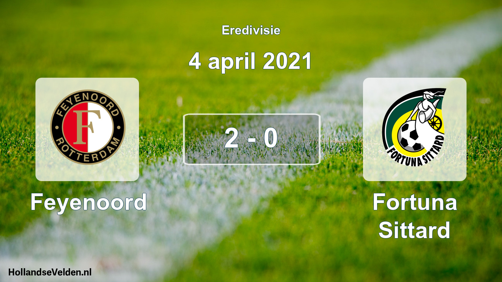 Total number of matches played: Feyenoord - Fortuna Sittard 2 - 0 (4 April 2021)