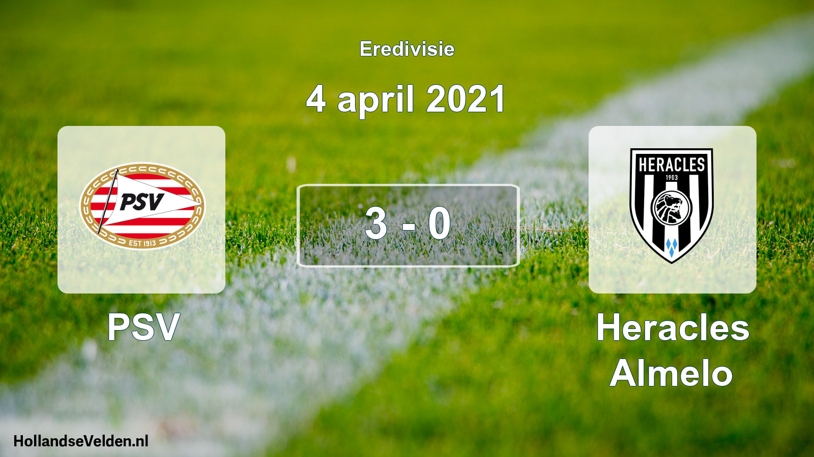 Total number of matches played: PSV - Heracles Almelo 3 - 0 (4 April 2021)