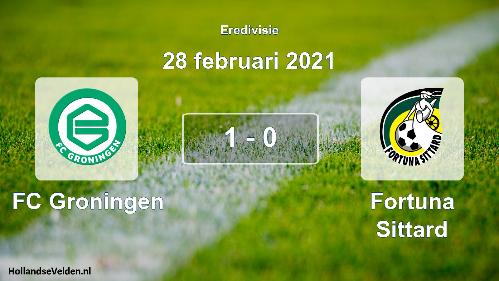Total number of matches played: FC Groningen - Fortuna Sittard 1 - 0 (28 February 2021)