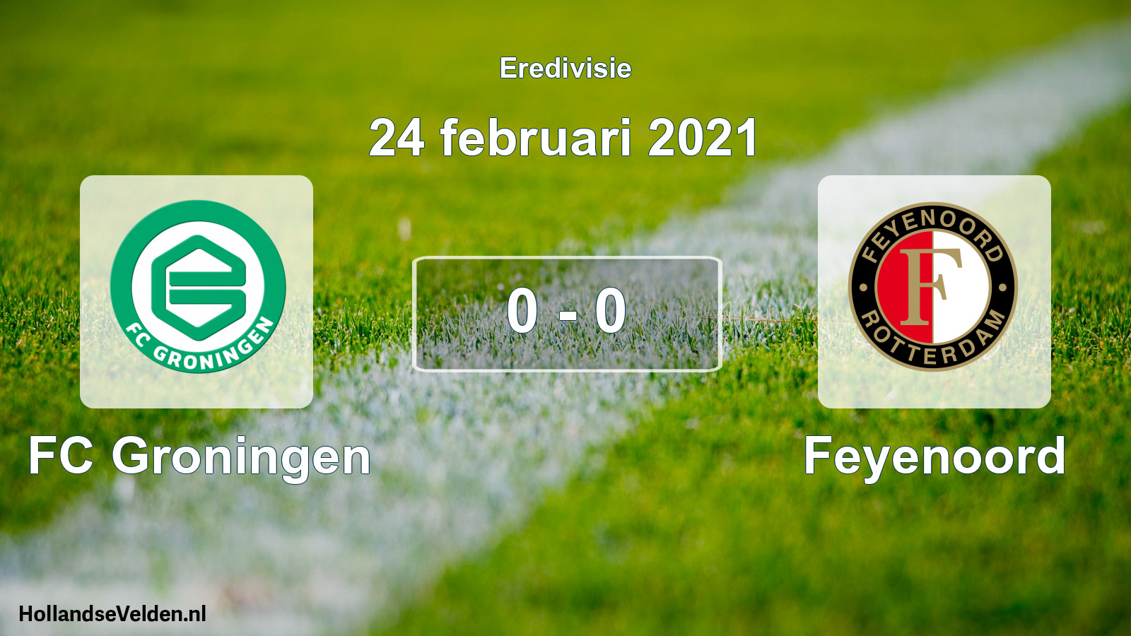 Total number of matches played: FC Groningen - Feyenoord 0 - 0 (24 February 2021)