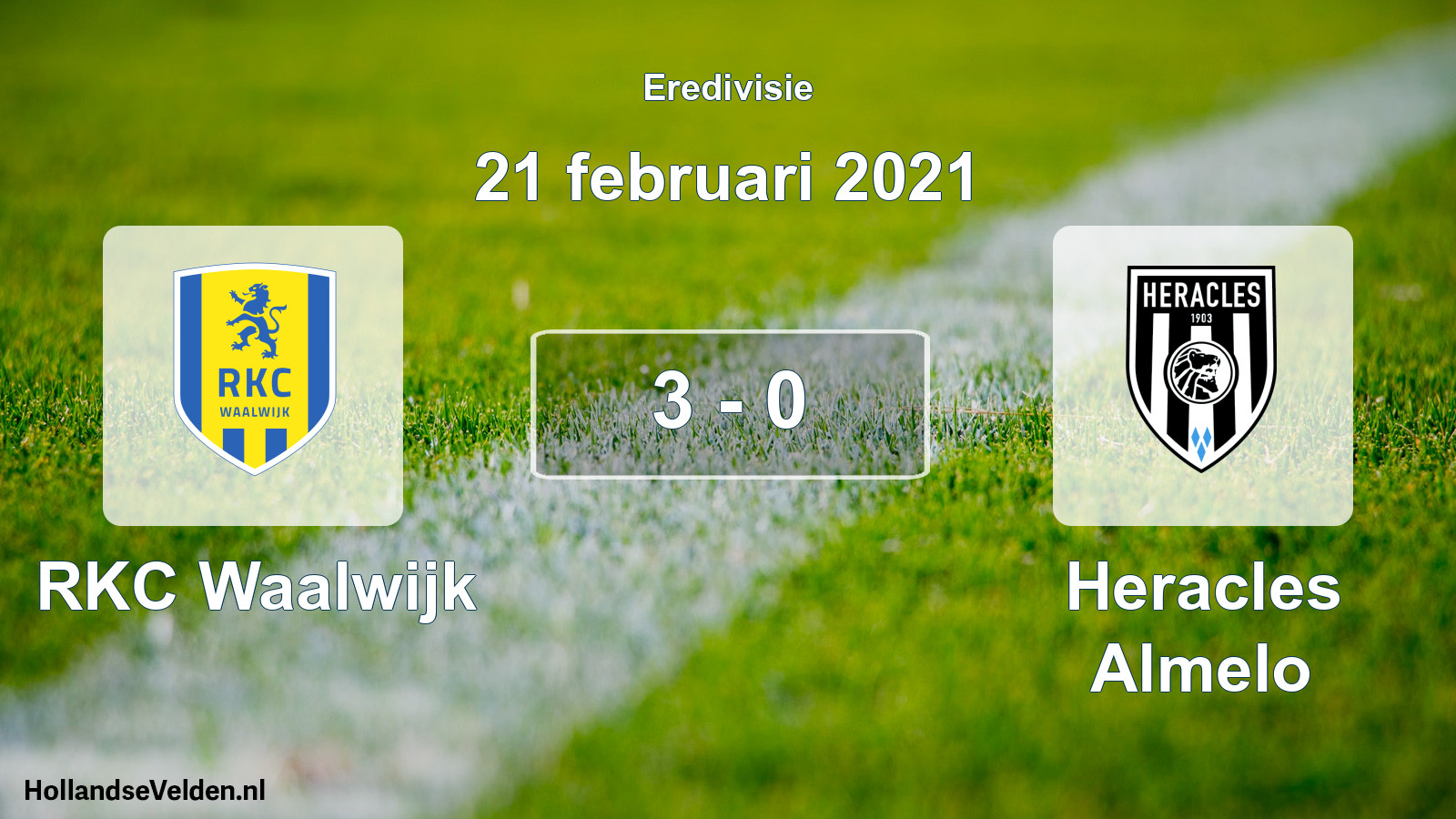 Total number of matches played: RKC Waalwijk - Heracles Almelo 3 - 0 (21 February 2021)