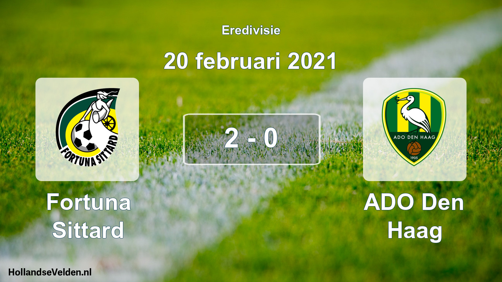 Total number of matches played: Fortuna Sittard - ADO Den Haag 2 - 0 (20 February 2021)