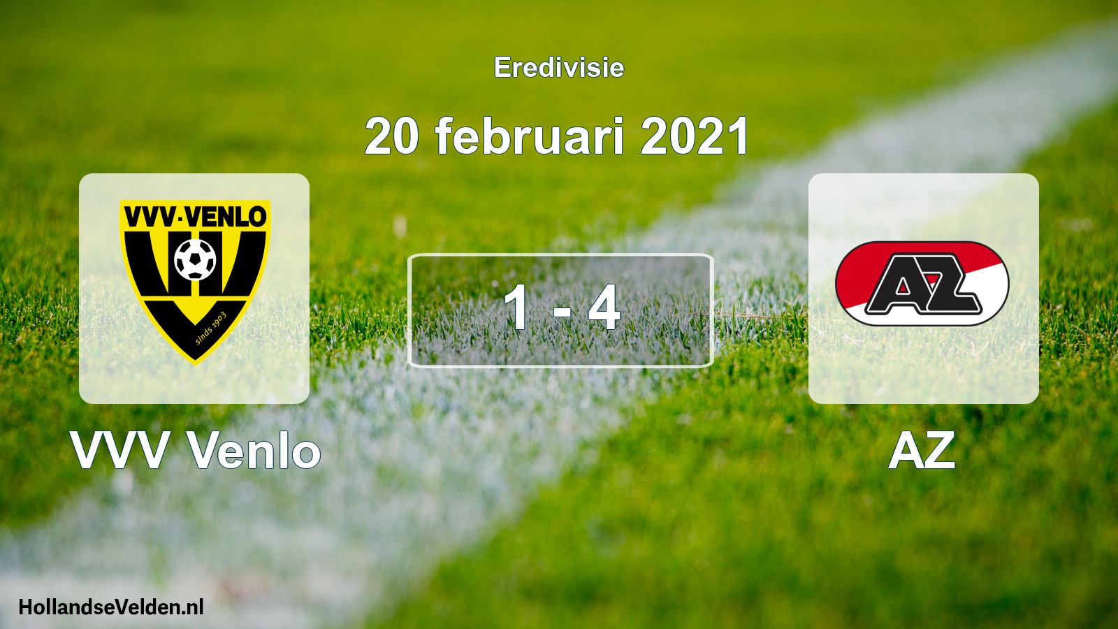 Total number of matches played: VVV Venlo - AZ 1 - 4 (20 February 2021)