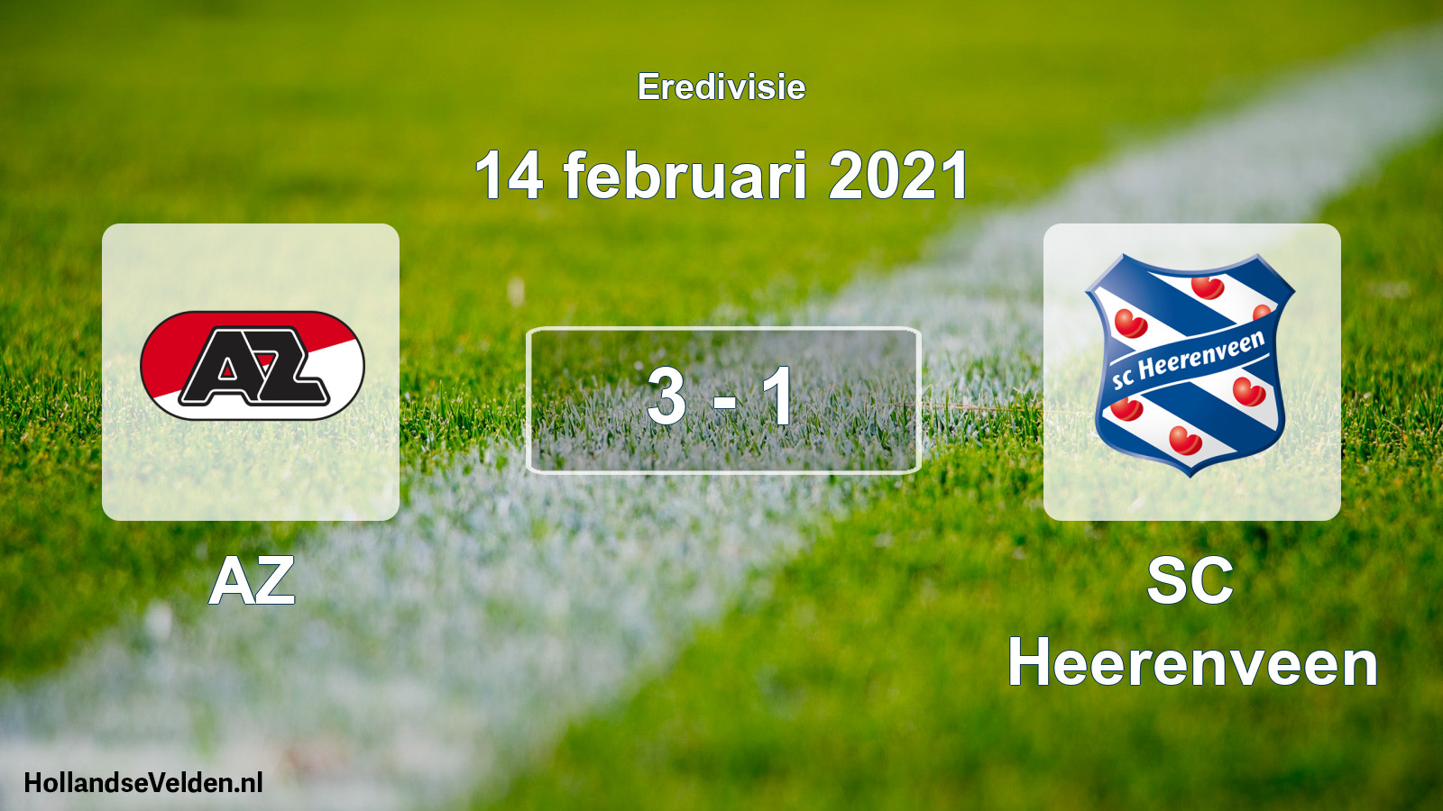 Total number of matches played: AZ - SC Heerenveen 3 - 1 (14 February 2021)