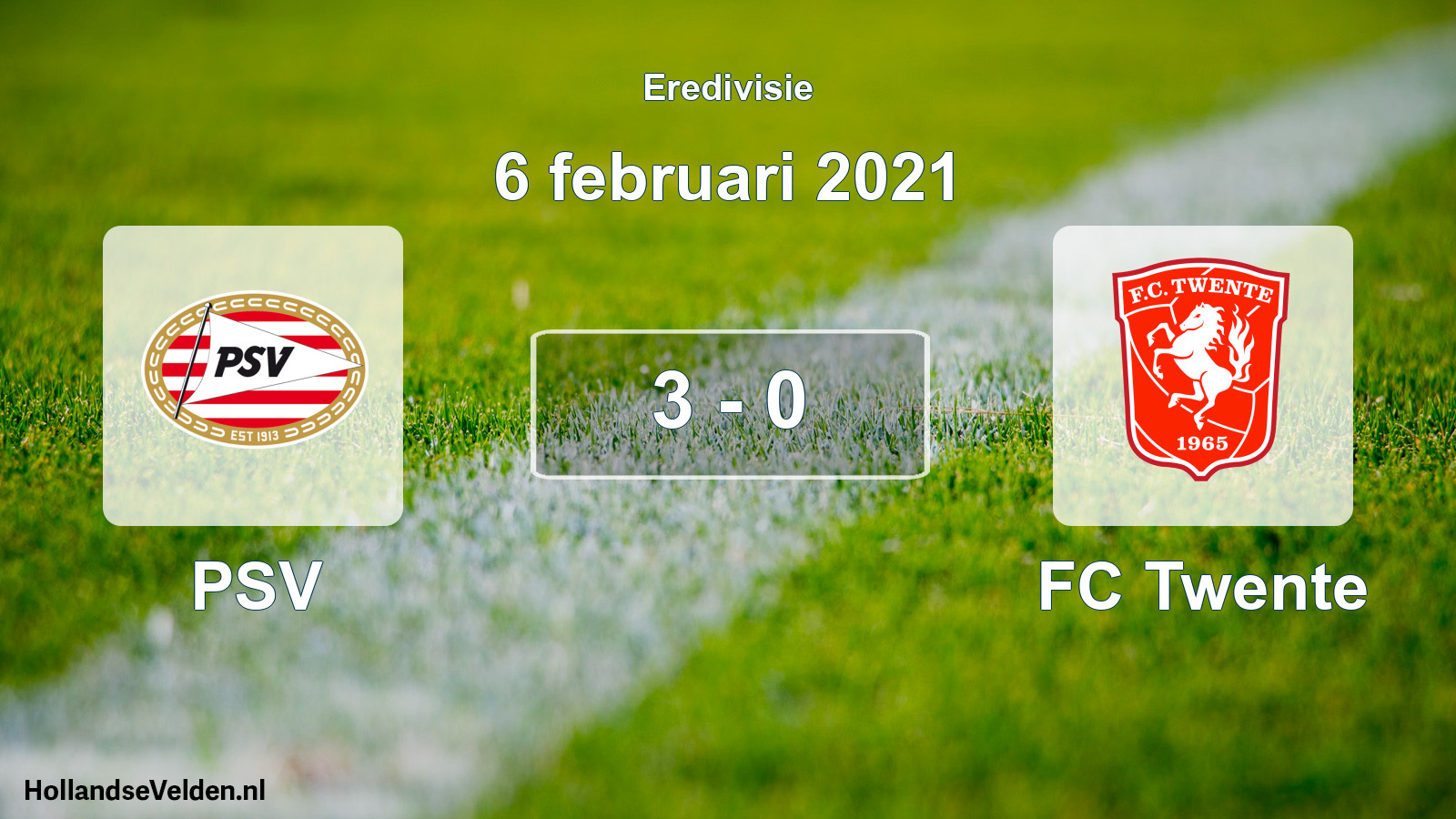 Total number of matches played: PSV - FC Twente 3 - 0 (6 February 2021)