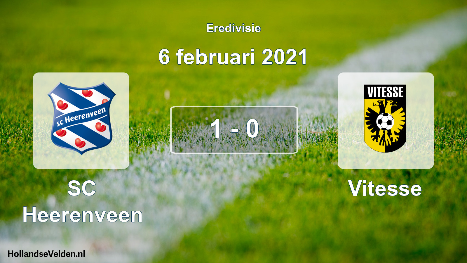 Total number of matches played: SC Heerenveen - Vitesse 1 - 0 (6 February 2021)