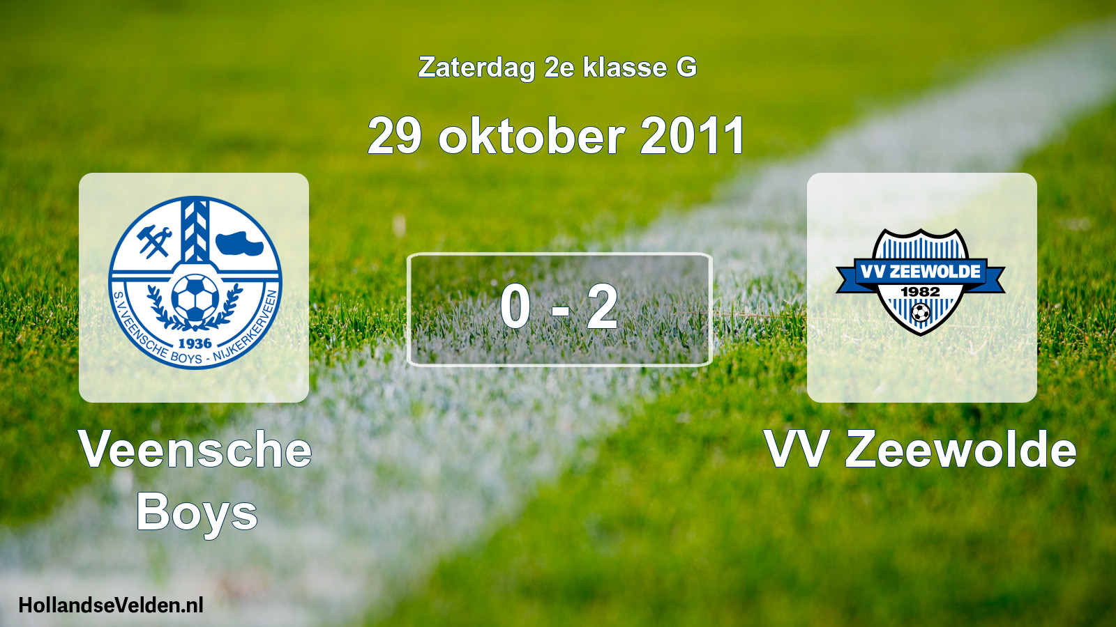 Total number of matches played: Veensche Boys - VV Zeewolde 0 - 2 (29 October 2011)