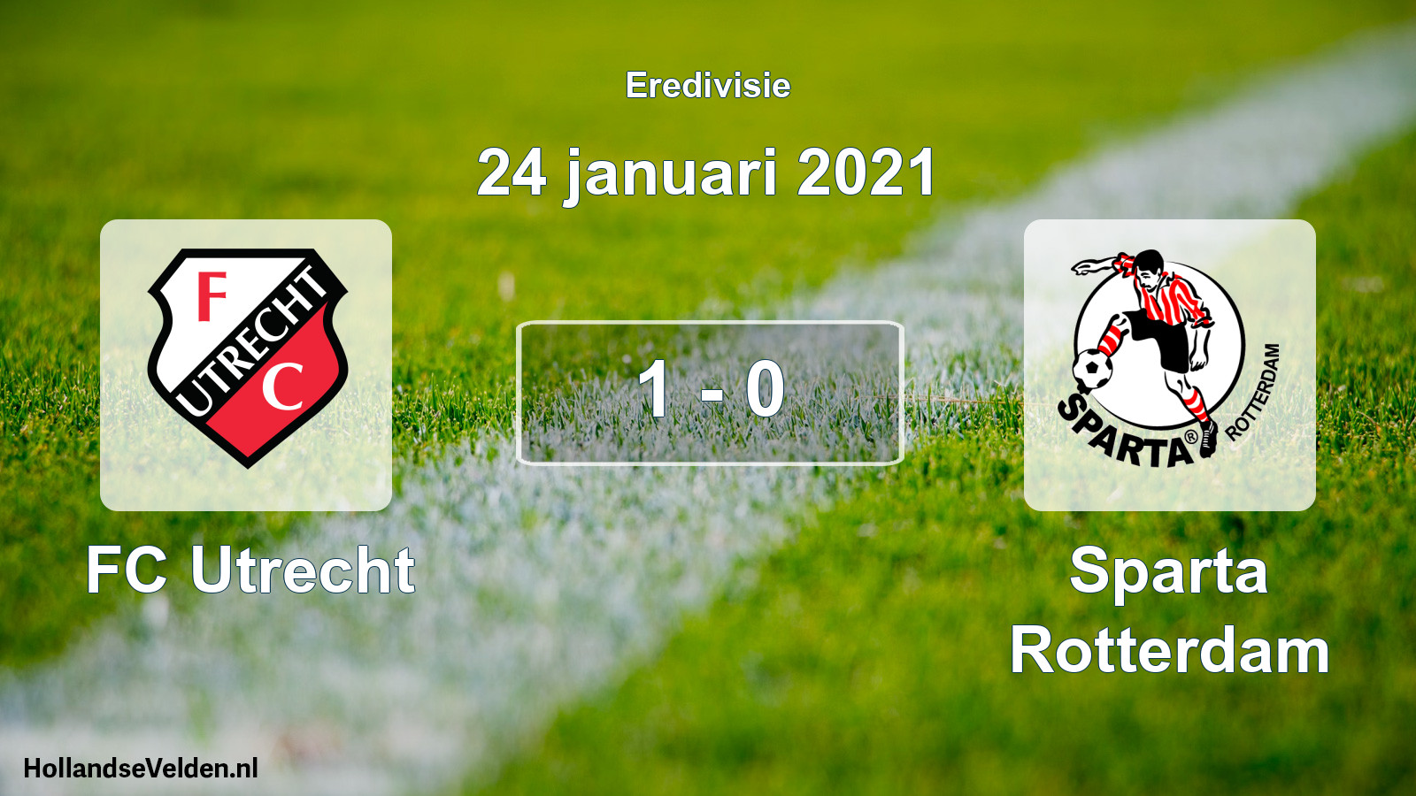 Total number of matches played: FC Utrecht - Sparta Rotterdam 1 - 0 (24 January 2021)