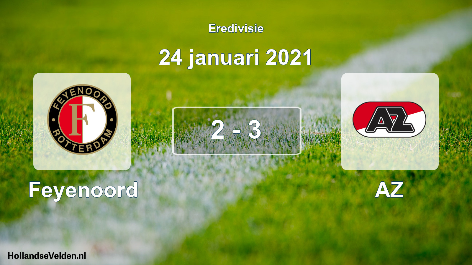 Total number of matches played: Feyenoord - AZ 2 - 3 (24 January 2021)