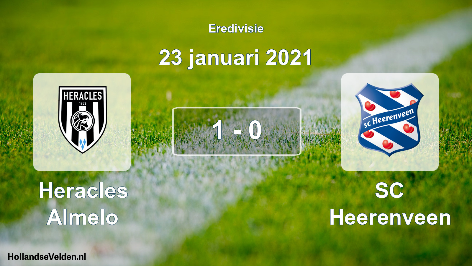 Total number of matches played: Heracles Almelo - SC Heerenveen 1 - 0 (23 January 2021)