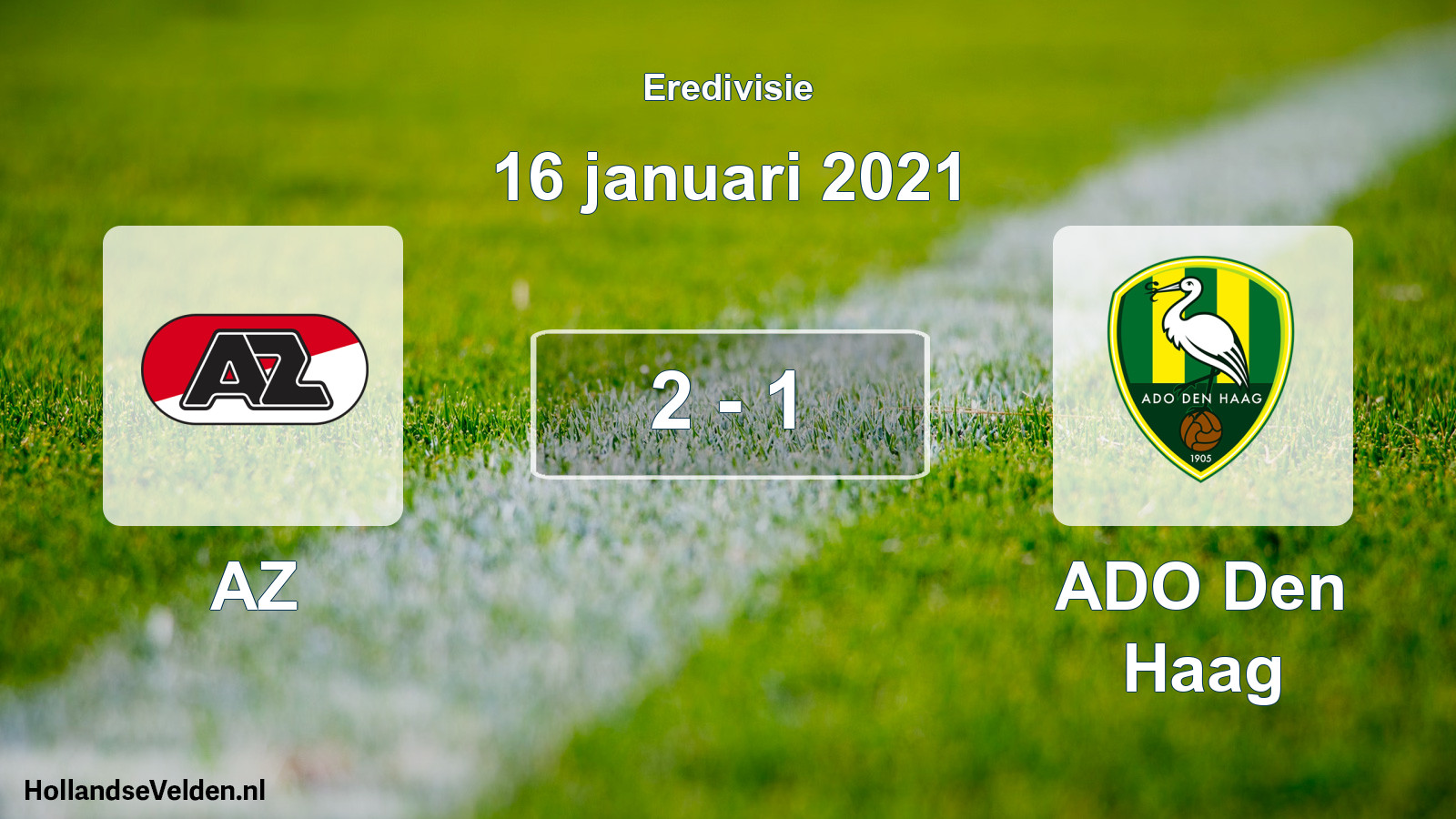 Total number of matches played: AZ - ADO Den Haag 2 - 1 (16 January 2021)