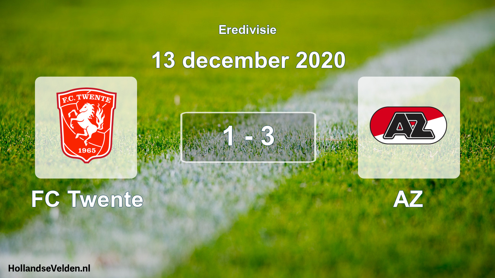 Total number of matches played: FC Twente - AZ 1 - 3 (13 December 2020)