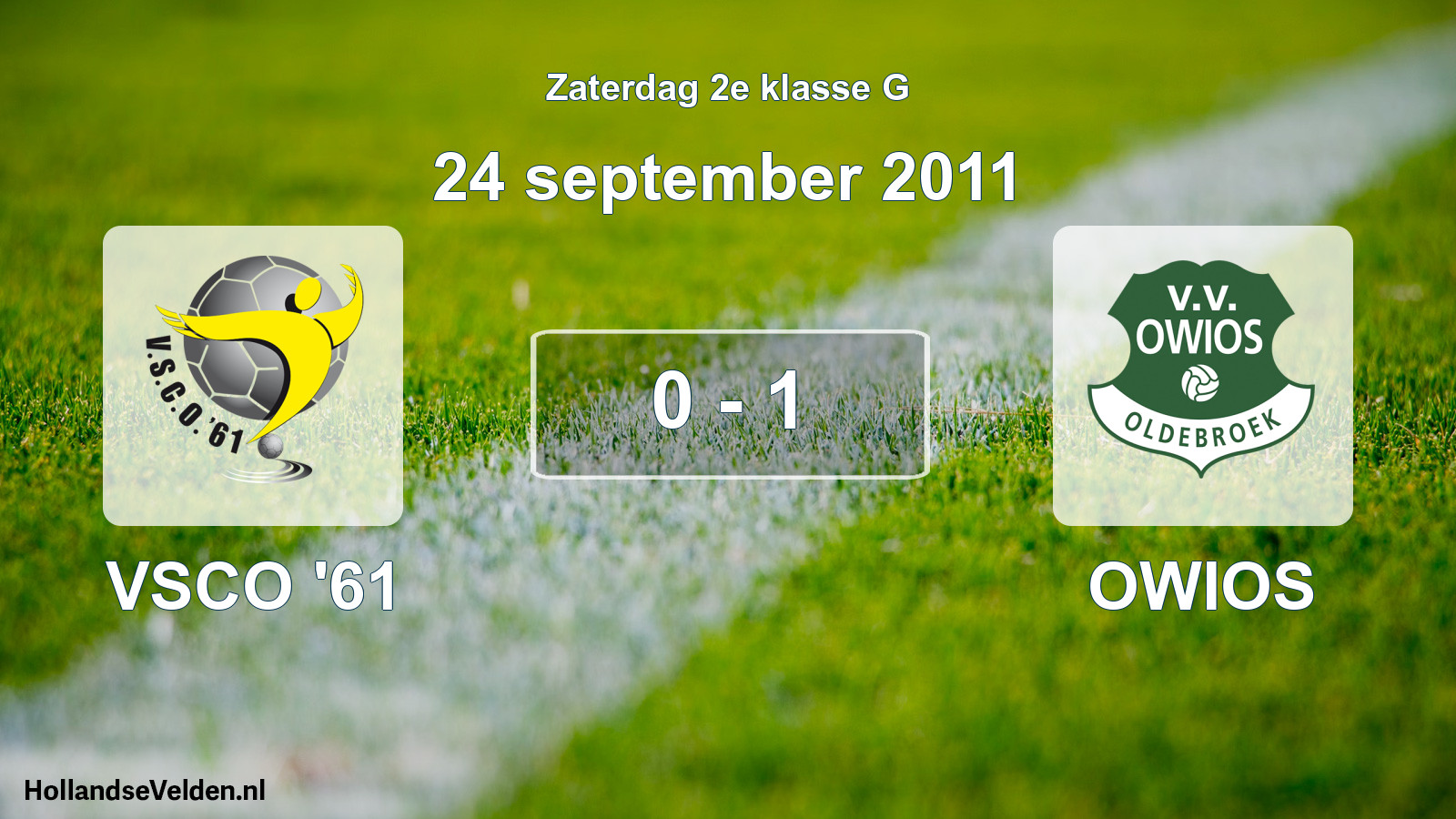 Total number of matches played: VSCO '61 - OWIOS 0 - 1 (24 September 2011)