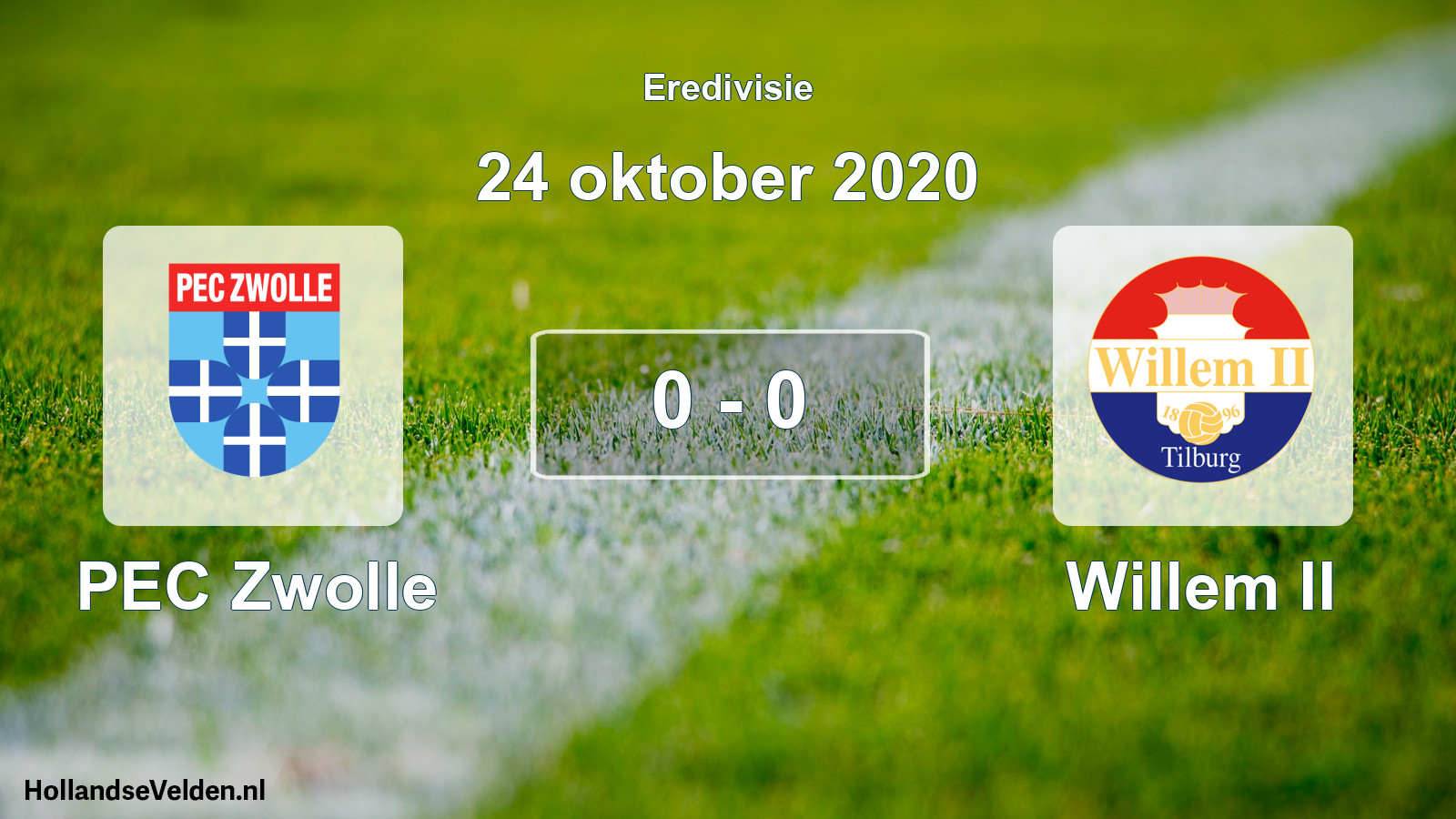 Total number of matches played: PEC Zwolle - Willem II 0 - 0 (24 October 2020)