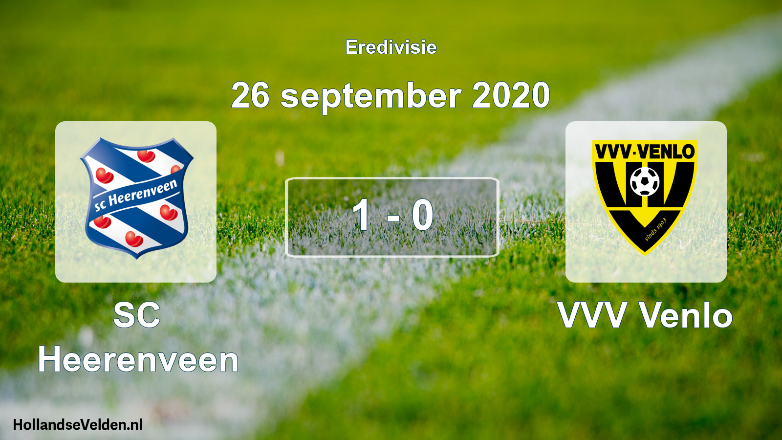 Total number of matches played: SC Heerenveen - VVV Venlo 1 - 0 (26 September 2020)