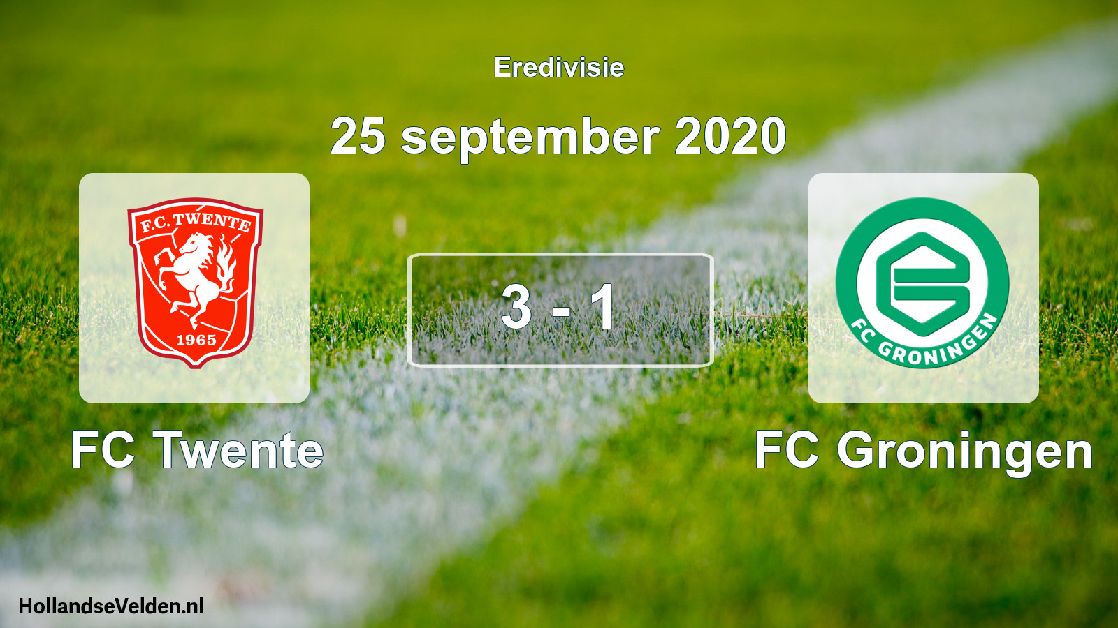 Total number of matches played: FC Twente - FC Groningen 3 - 1 (25 September 2020)