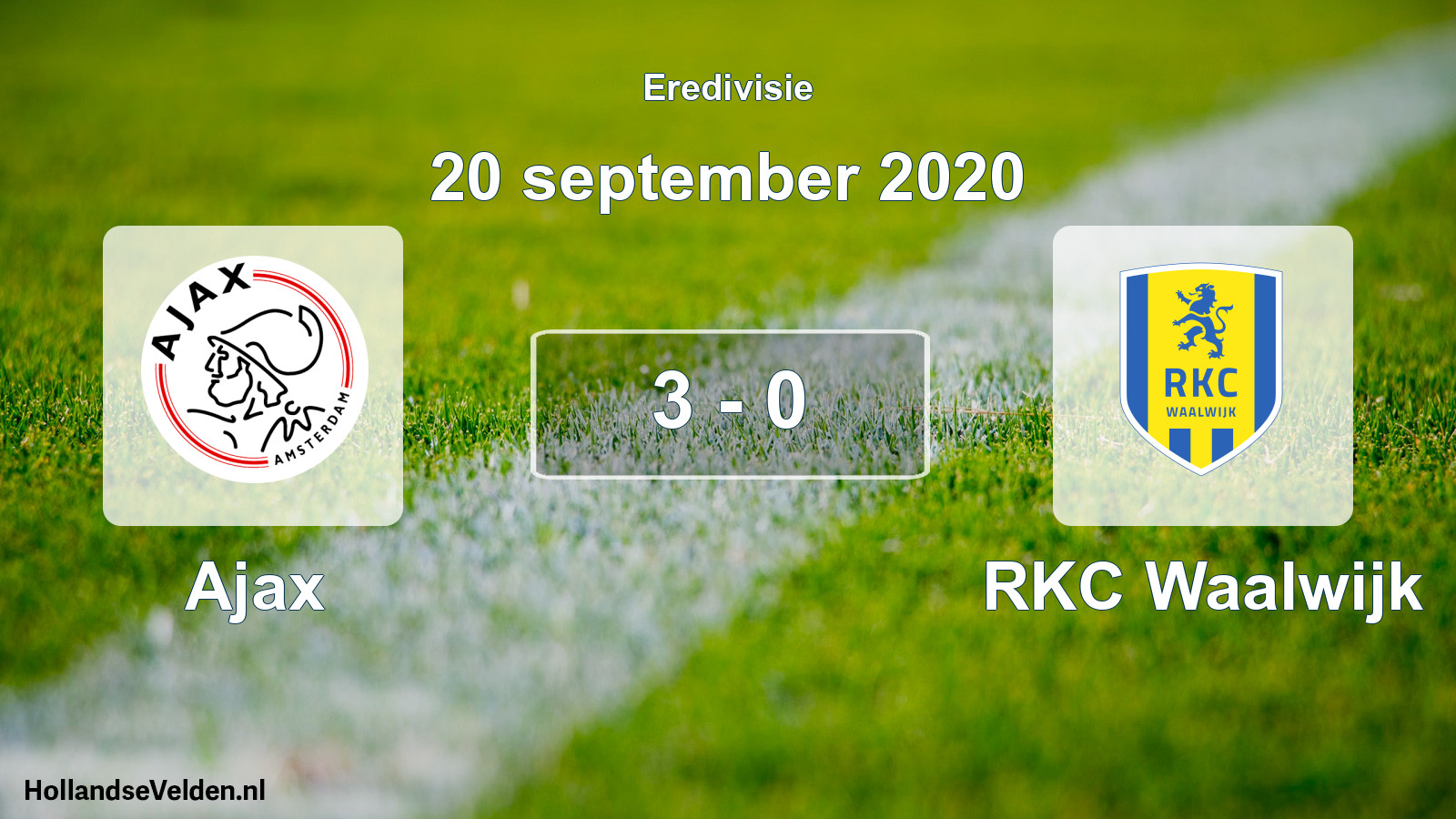 Total number of matches played: Ajax - RKC Waalwijk 3 - 0 (20 September 2020)