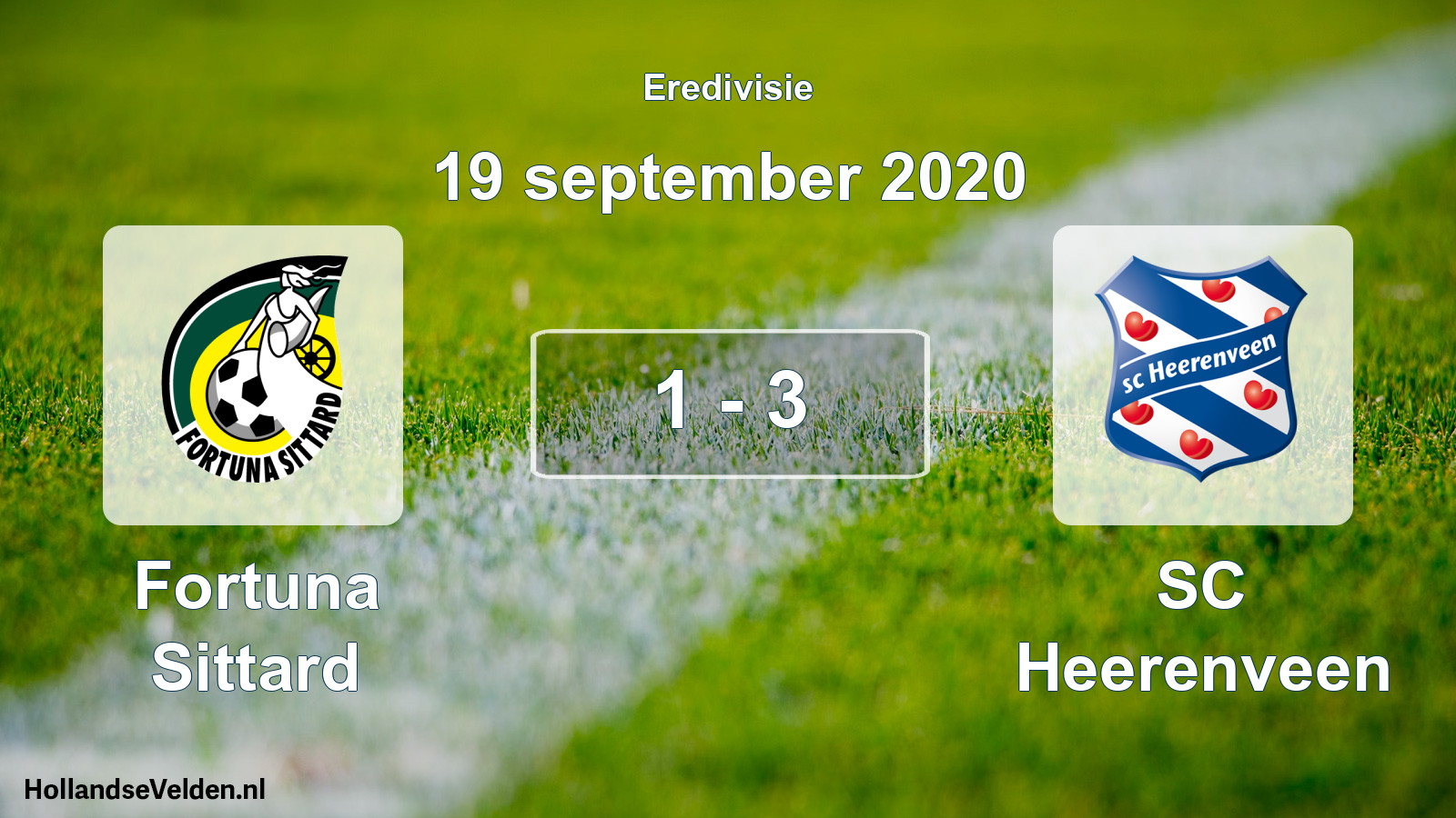 Total number of matches played: Fortuna Sittard - SC Heerenveen 1 - 3 (19 September 2020)