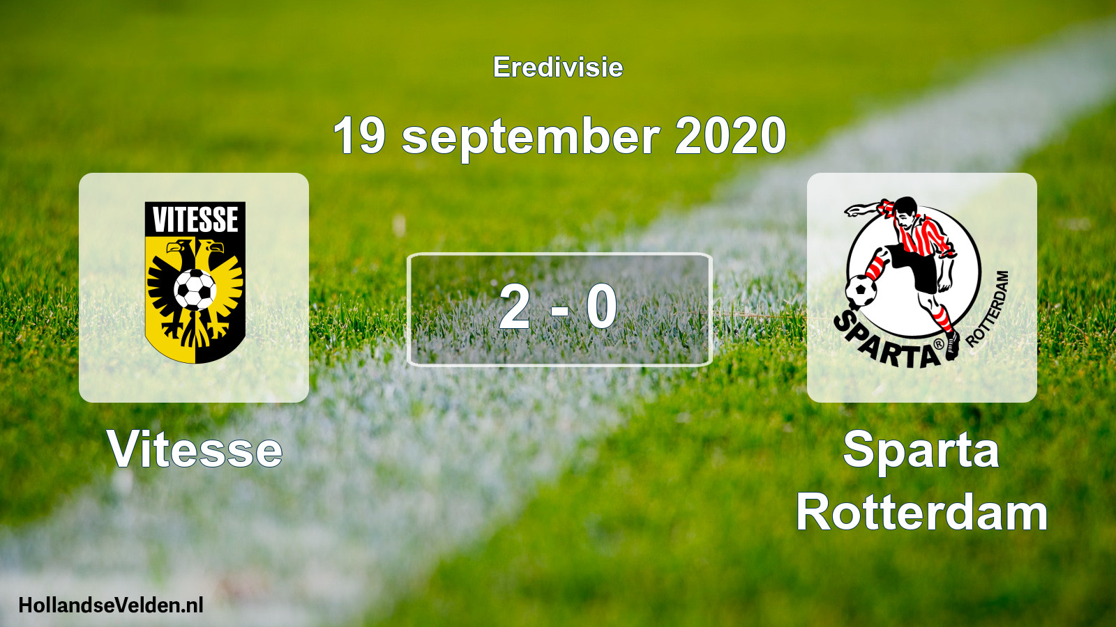 Total number of matches played: Vitesse - Sparta Rotterdam 2 - 0 (19 September 2020)