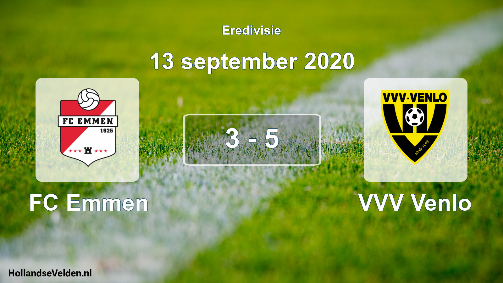 Total number of matches played: FC Emmen - VVV Venlo 3 - 5 (13 September 2020)