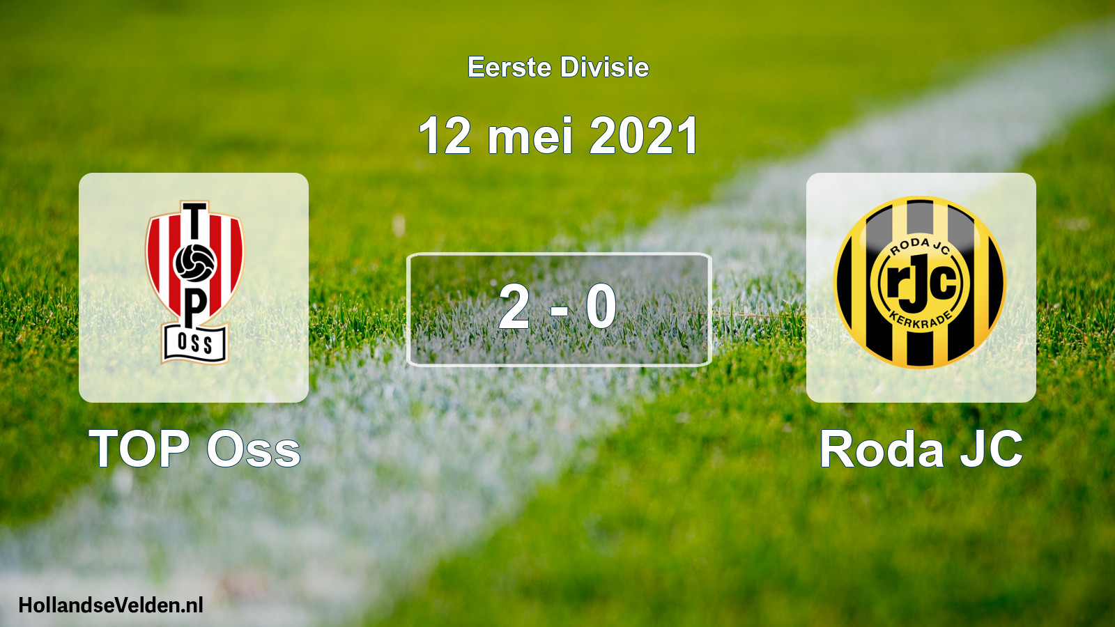 Total number of matches played: TOP Oss - Roda JC 2 - 0 (12 May 2021)