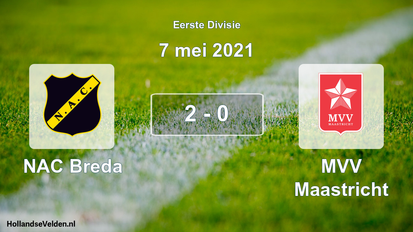 Total number of matches played: NAC Breda - MVV Maastricht 2 - 0 (7 May 2021)