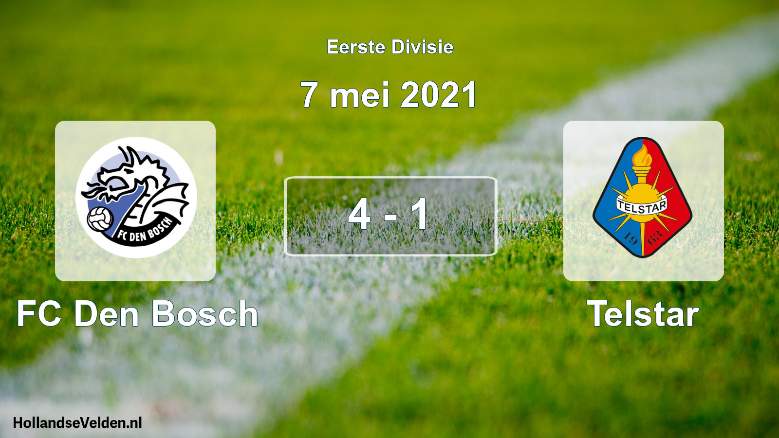 Total number of matches played: FC Den Bosch - Telstar 4 - 1 (7 May 2021)