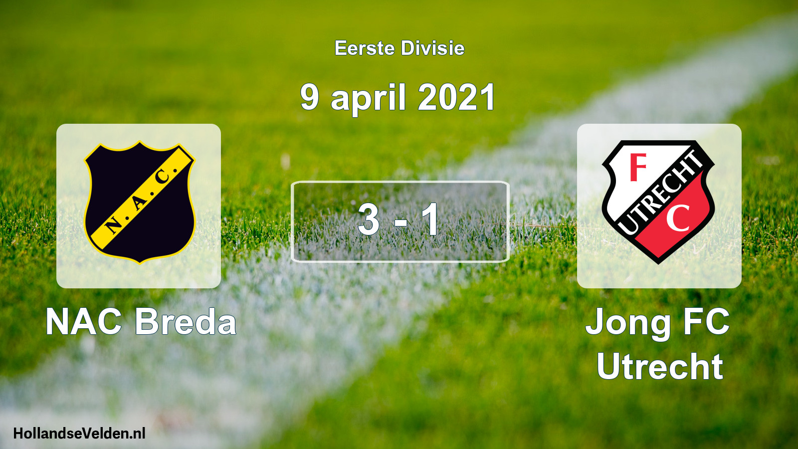 Total number of matches played: NAC Breda - Jong FC Utrecht 3 - 1 (9 April 2021)
